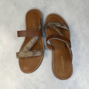 Coach Women's Tan and Brown Sandals